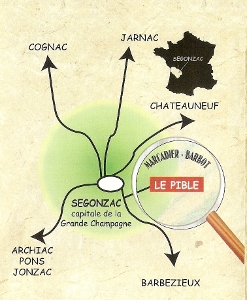 Situation géographique de Segonzac